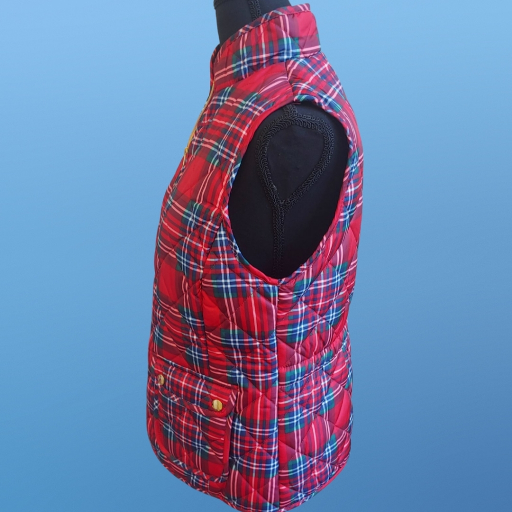 NWOT - St. John's Bay Plaid Quilted Vest - Picture 11 of 13